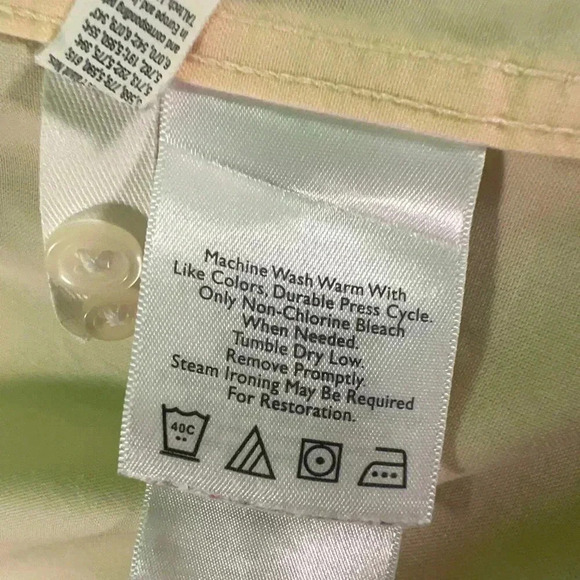 Eddie Bauer Men's Button Down Casual Long Sleeve Yellow Shirt Size L Relaxed Fit - Picture 4 of 9